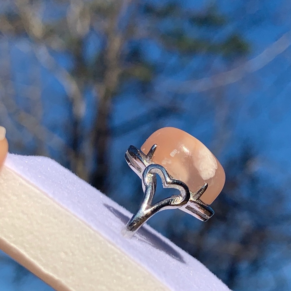 Flower Agate ring - Picture 2 of 8